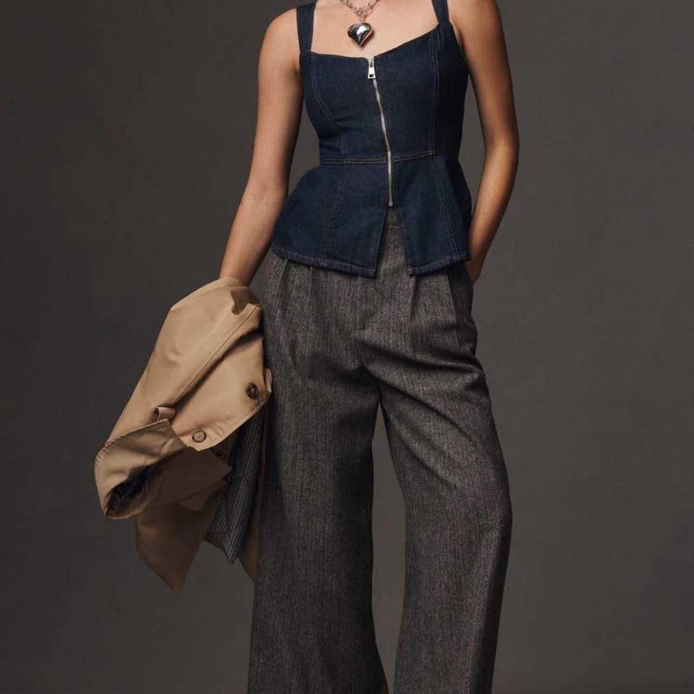 Anthropologie Reformation Zeta Denim Top - Picture 3 of 11